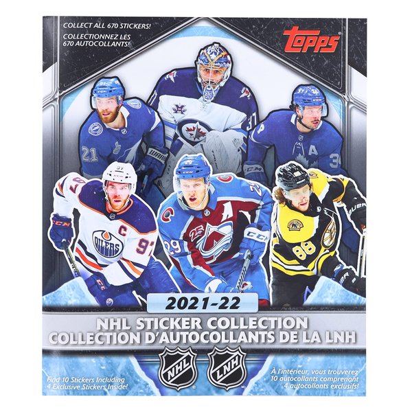 2021/22 Topps NHL Hockey Sticker Collection Album (includes 10 starter stickers)