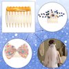 Honbay 24PCS 9 Teeth Plastic Hair Combs Hair Side Combs Hair Clip Combs Twist Combs Wedding Bridal Veil Combs Wig Combs Headpieces Accessories Combs Updo Bun Chignon Hair Styling Accessories