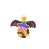 Patchwork Pet American Bald Eagle Dog Toy Premium Plush Detachable Star 2 in 1 Grunter