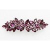 Faship Gorgeous Purple Rhinestone Crystal Floral Hair Barrette Clip