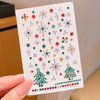 Christmas Face Jewels Sticker Christmas Tree Gemstone Stickers Snowflake Diamond Sticker Reindeer Rheinstone Stickers for Woman Girls Face Eye Art Accessories Children Christmas Party Supplies