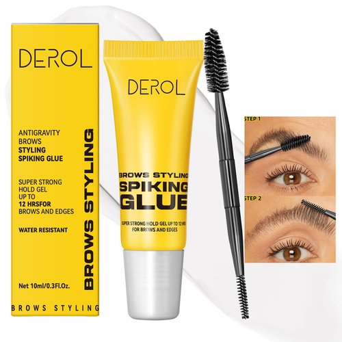 Brow Styling Spiking Glue - Clear Eyebrow Setting Gel, Brow Fix Gel for Long-Lasting Hold, Waterproof & Sweat-Proof Brow Gel, Flawless Natural Look, Ideal for Salon & Home Makeup Use