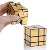 D-FantiX Shengshou Mirror Cube 3x3 Speed Cube Gold Mirror Blocks Cube 3x3x3 Different Shapes Puzzle Cube Toys for Kids Adult