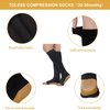 Athbavib 3 Pairs Open Toe Compression Socks for Men Women Toeless Compression Socks