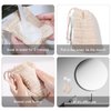 15 Pack Soap Bag, TACYKIBD Natural Sisal Soap Saver Bag with Drawstring, Exfoliating Soap Pouch for Foaming Drying Soap Mesh for Message Peeling Bath Shower Scrubber Use