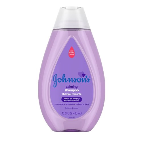 Johnson's Calming Baby Shampoo with Soothing NaturalCalm Scent, Hypoallergenic & Tear-Free Baby Hair Shampoo, Free of Parabens, Phthalates, Sulfates & Dyes, 13.6 fl. oz