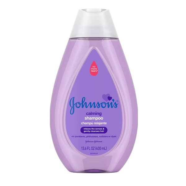 Johnson's Calming Baby Shampoo with Soothing NaturalCalm Scent, Hypoallergenic & Tear-Free Baby Hair Shampoo, Free of Parabens, Phthalates, Sulfates & Dyes, 13.6 fl. oz