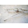 lnfiniti shaped crystal hair barrette clip bridal clip bridal barrette (Primary color: Silver)