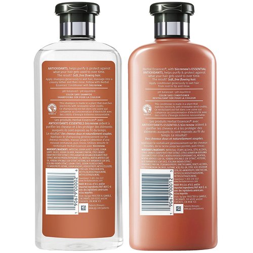 Herbal Essences Bio Renew Haircare - Naked Volume - White Grapefruit & Mosa Mint - Shampoo & Conditioner Set - Net Wt. 13.5 FL OZ (400 mL) Per Bottle - One Set