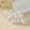 Latious Silver Bride Wedding Hair Comb Pearl Bridal Hair Clip Rhinestones Hair Piece Decorative Hair Accessories for Women and Girls