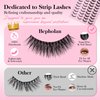 Bepholan False Eyelashes 20 Pairs Pack Natural Look Fluffy 3D False Lashes Soft Faux Mink Strip Lashes Volume Fake Eye Lashes（H02)