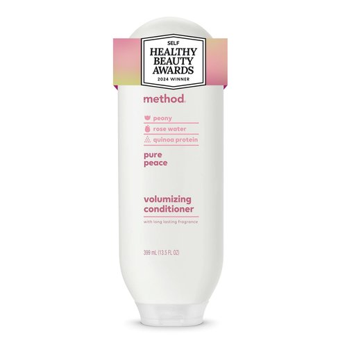 Method Volumizing Conditioner, Pure Peace with Rose, Peony, and Pink Sea Salt Scent Notes, Paraben and Sulfate Free, 13.5 oz (Pack of 1)