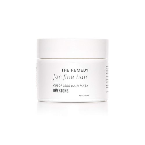 oVertone Haircare The Remedy for Fine Hair Colorless Hydrating Mask with Shea Butter & Coconut Oil, Cruelty-Free, 8 oz