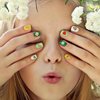 SOGAYU 16 Sheets Nail Stickers for Kids, Cute Self-Adhesive Nail Art Decals for Girls Women – 3D Designs DIY Manicure Accessories Include Fruits Flowers Leaves Rainbow Plants etc