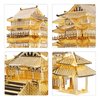 Piececool 3D Metal Puzzle for Adults, Tengwang Pavilion Metal Model Kit, Chinese Famous Architecture Building Kit DIY Craft Brain Teaser 3D Puzzles STEM Toys Gifts for Teens Man Woman Family- 106 Pcs
