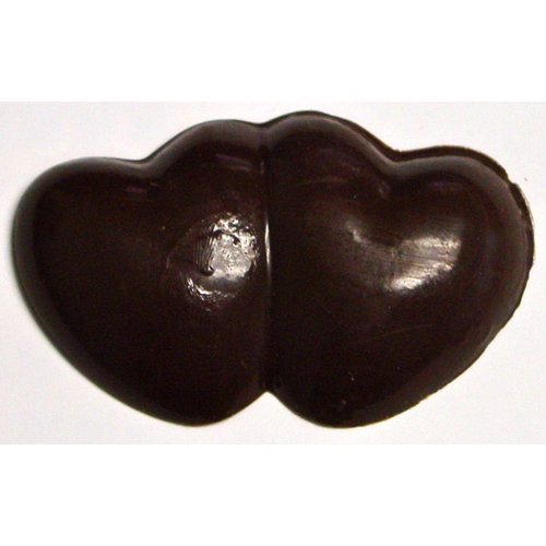 Sugar Free DARK Chocolate Double Hearts, .7 oz, individually wrapped (set of 5)