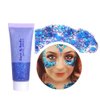 Body and Face Glitter Gel, Hair Glitter Party Alien Costume Neon Accessories Halloween Man and Women Perfect Makeup. (01-Blue)