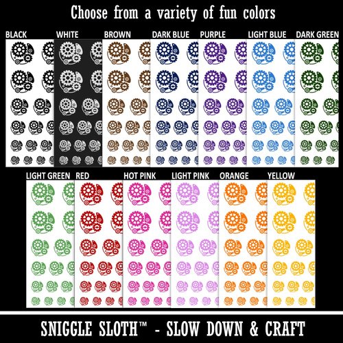 Steampunk Clockwork Watch Gears Temporary Tattoo Water Resistant Fake Body Art Set Collection - Brown (One Sheet)