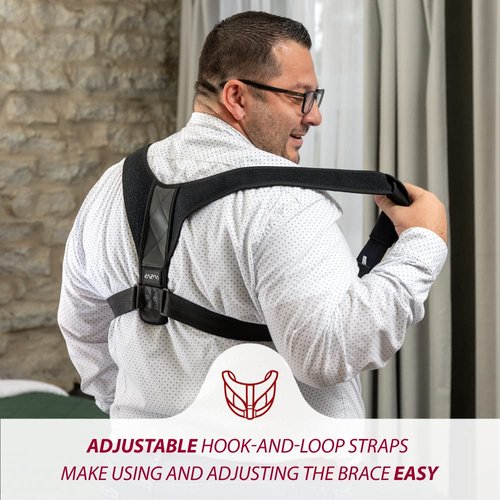 KARM Plus Size Posture Corrector for Women and Men Plus Size - XXL, 3X Adjustable Upper Back Hunchback Corrector Support Brace for Big and Tall - Fits Up To XXXL (2XL/3XL)