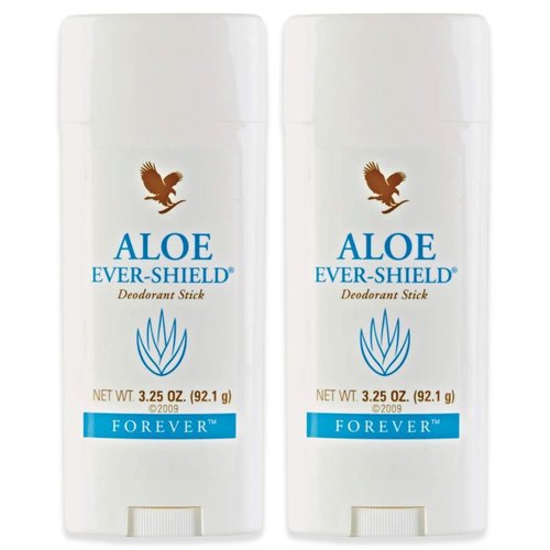 Forever Living - Aloe Ever-Shield - All-Day Odor Protection with Soothing Aloe - Aluminum-Free Deodorant for Sensitive Skin - 3.25 oz Stick (2 Pack)