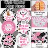 48Pcs Let's Go Girls Party Supplies Western Cowgirl Party Paper Plates Cow Party Decorations Disco Ball Disposable Dessert Tableware for Cowgirl Theme Bachelorette Disco Birthday Dinnerware Favors