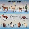 20PCS Plastic Forest Animals Figures, Realistic Woodland Creatures Figurines Miniature Toys Animal Tree Kit Wild Animal Toys Gift for Kids Toddlers, Party Favors Cake Topper Diorama Supplies