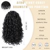 Afro Puff Kinky Curly Ponytail Extension Drawstring Ponytails for Black Women Short Afro Bun Extension Black Fake Ponytail Hairpieces Wave Synthetic Hair Extensions for Women (Black)