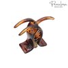 Parcelona French Small Three Teeth Tortoise Brown Shell Pony Fish Style Strong Grip Jaw Hair Claw Clip Clamp - 3/4 Inch