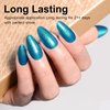 Imtiti Glitter Gel Nail Polish, 1 Pcs 0.5 fl oz Shimmer Blue gel nail polish Color Soak Off Gel Polish Nail Art Manicure Salon DIY Nail Lamp Gel Nail Design Christmas Decoration