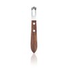 Viski Channel Knife, Cocktail Garnish Citrus Zester, Walnut Wood & Stainless Steel Bar Tool with Rivets, Set of 1, Brown