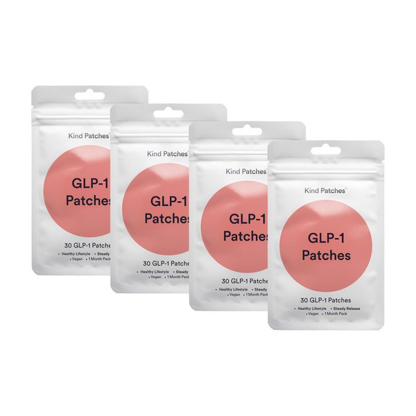 Kind Patches GLP-1 Patches with L Glutamine, Berberine, Chromium, Pomegranate and Cinnamon - 4 Pack, 120 Patches