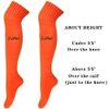 Luwint Knee High Socks for Soccer Baseball Costume, Men and Women size 6-10, 1 Pair (Orange)