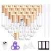 PrettyCare Essential Oil Roller Bottles 10ml (24 Pack Clear Glass Bottle with Gold Cap, 4 Extra Roller Balls，48 Labels, 2 Openers, 2 Funnels Roller Balls For Essential Oils, Roll on Bottles