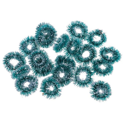 20pcs Christmas Wreath Dollhouse Miniature Mini Hanging Holiday Wreath 1:12 Dollhouse Accessories for Christmas Tree Decoration Party Suppliers