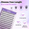 GAQQI Lash Clusters, Eyelash Clusters 120PCS C Curl Individual Lashes, Wispy Cluster Eyelash Extension 14mm Only, Natural Looking Cluster Lashes （GQ15, C Curl, 14mm)
