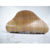 Generic Glossy blonde beige hair claw clip with wood grain effect