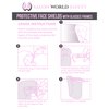 TCP Global Salon World Safety Face Shields with Pink Glasses Frames (Pack of 4) - Ultra Clear Protective Full Face Shields to Protect Eyes, Nose, Mouth - Anti-Fog PET Plastic, Goggles