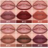 6 Pcs Natural Nude Brown Beige Colors Lip Liner Lipstick Pencils Set for Daily Makeup,Easy to Apply & Remove,Waterproof
