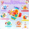 Vilalatfan Montessori Sensory Toys for 1 Year Old Girls Busy Fidget Board Cube Airplane Plane Car Travel Activities Toys for Educational Learning Toys - Easter Basket Stuffers for Toddlers 1-3