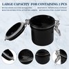 AUEAR, Eyelash Glue Storage Tank Lash Extension Organizers Activated Carbon Sealed Storage Jar Leak Proof Container Cylinder (Black)