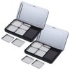 Minkissy Empty Eyeshadow Palette Magnetic Makeup Palette with Mirror Refillable Eyeshadow Palette Empty Lipstick Pallet Empty Eyeshadow Pans for Eyeshadow Lipstick Blush Powder, 2PCS