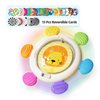 Jollybaby Sensory Suction Cup Spinning Top with Distorting Mirror Toys, 3-n-1 Early Educational Baby Toy for 12 Months+, Toddler Travel High Contrast Visual Stimulate Teether (Goup Z)