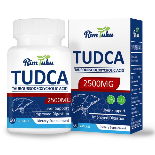 RimTuku 2500MG TUDCA Supplement - Bile Salts Liver Detox & Cleanse and Gallbladder Clease Health Formula Live Supplement 60 Capsules