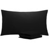 NTBAY King Pillowcase Set - 2 Pack Brushed Microfiber 20x36 Pillowcases - Soft, Wrinkle-Free, Fade-Resistant, Stain-Resistant, Black Pillowcases with Envelope Closure - 20x36 Inches, Black