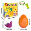 JOICEE 24pcs Dinosaur Squishy Toy Prefilled Easter Eggs, Kawaii Mochi Squishies Stress Relief Toys Filled Plastic Easter Eggs for Easter Basket Stuffers Party Favor Egg Hunt for Kids