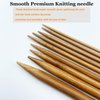 Mdoker Bamboo Double Pointed Knitting Needles Carbonized Bamboo Knitting Needle 7.9 inch(20cm) Length for Handmade Creative DIY Knitting Yarn Projects,Size US 6(4mm)