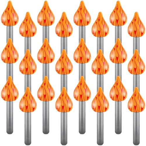 Sosation 24 Pcs Inflatable Torch Survivor Party Decorations Fun Torch Inflates for Competition Ga...