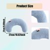 Ycfish Pillow for Cats, Calming Pillow for Dogs, Soft Fluffy Cat Pillow, Catnip Toy Ball Pet Toy, U-Shaped Pillow for Pet, Joint Relief Sleeping Improve (Blue)