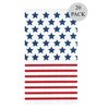 C.R. Gibson TW8-21994 Disposable Dinner Napkins and Guest Towels, 4.25'' x 8'', Red, White, and Blue American Flag, 16pcs