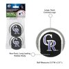 MLB Colorado Rockies TENNIS BALLS for DOGS & CATS - 2 piece set with Team Logo in Vibrant Team Color